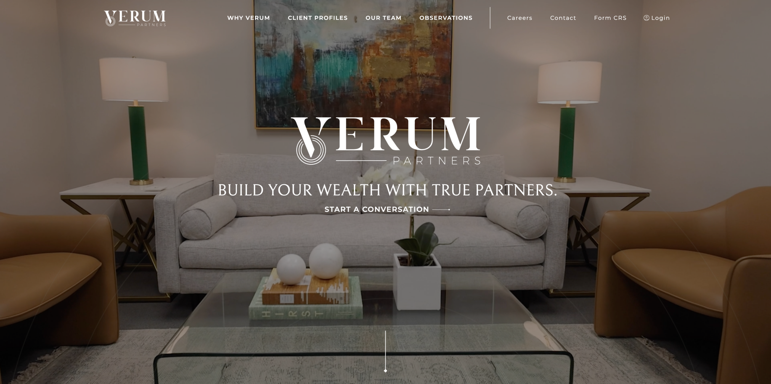 Verum Partners website screenshot