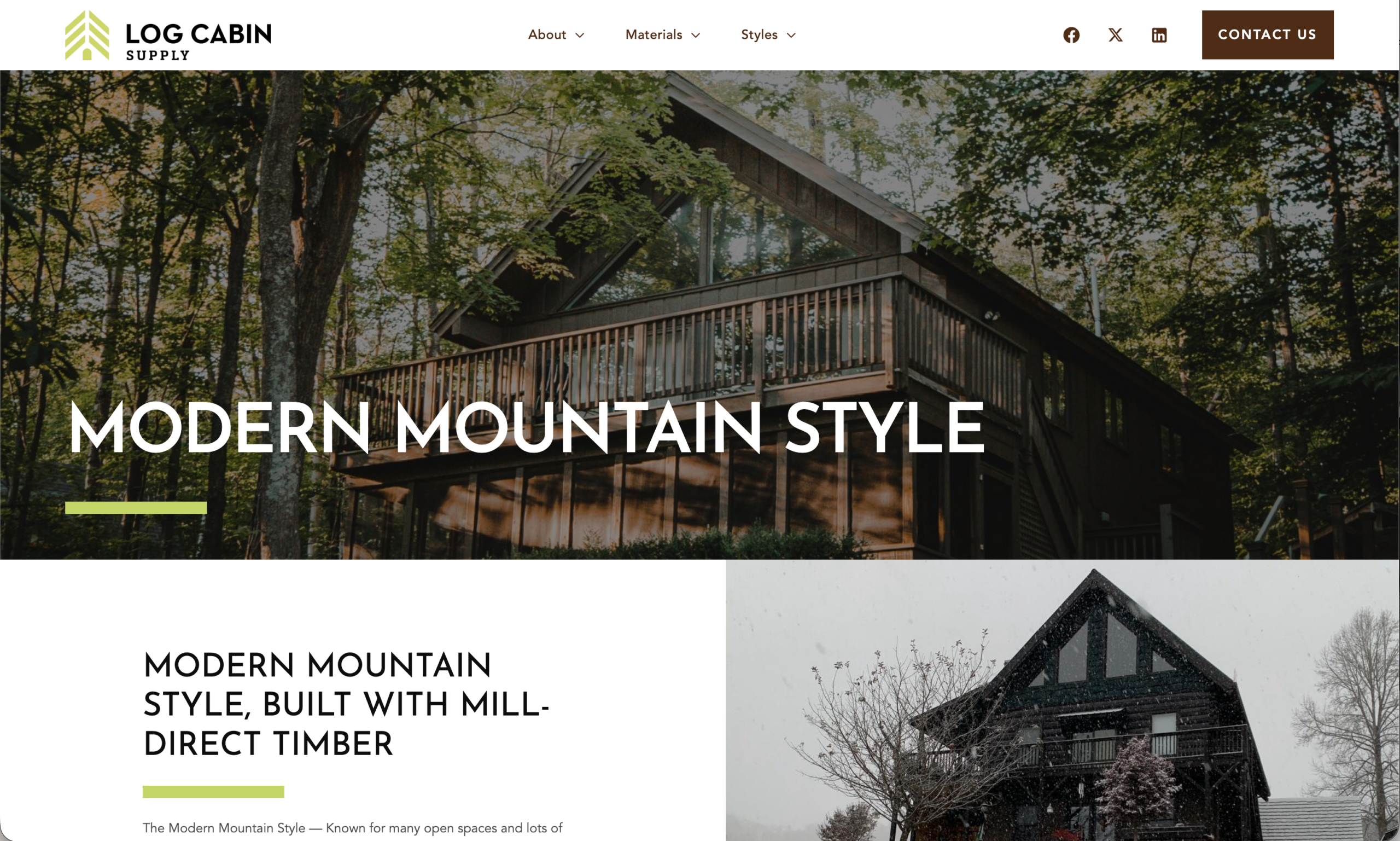 Log cabin home - modern mountain style capture