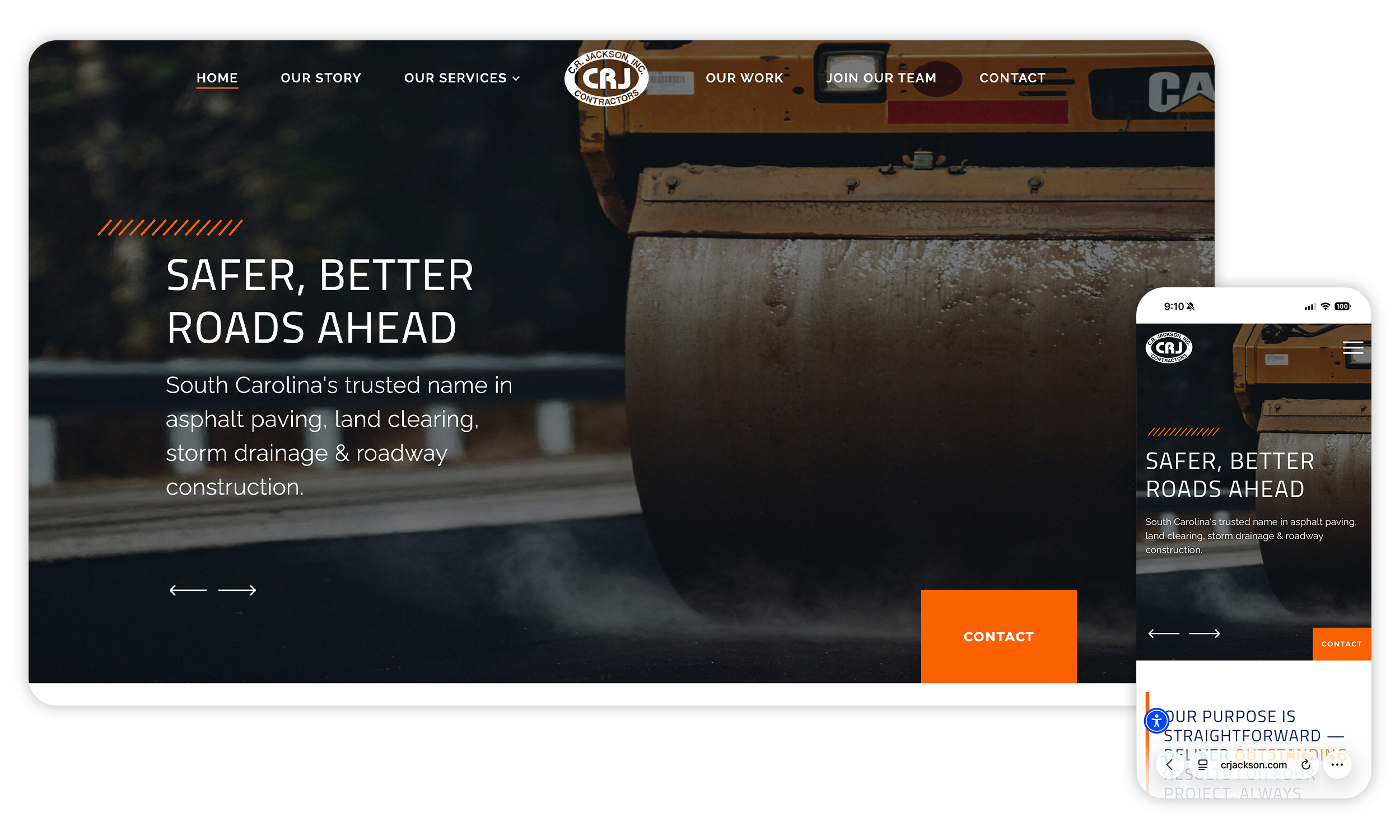 CR Jackson Responsive Screen Mock-up